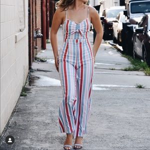 Striped jumpsuit